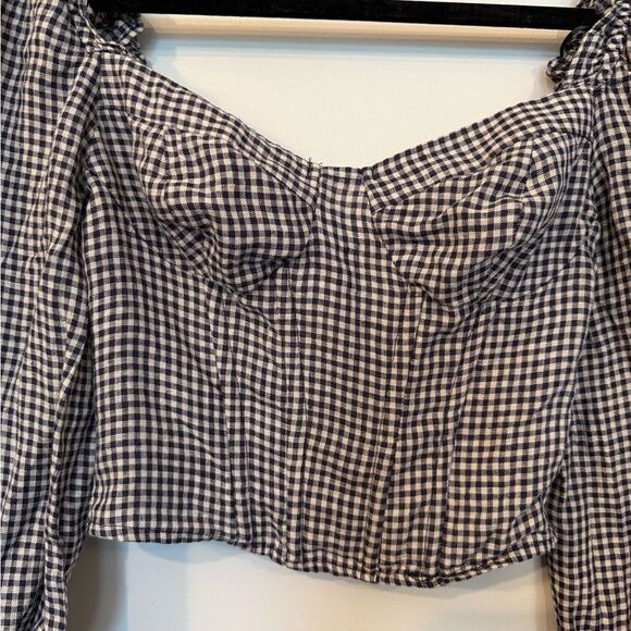 ASTR the Label Cardiff Top in Navy White Gingham Size XS - Picture 4 of 13
